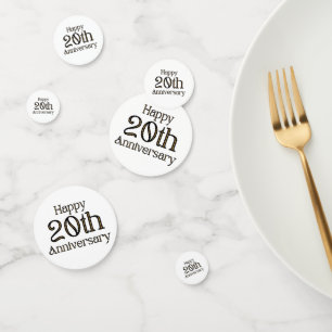 Joyeux 20e anniversaire Confetti table