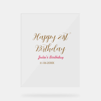 joyeux 21e anniversaire nom date moderne s rose do
