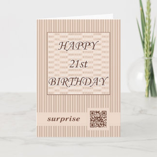 Joyeux 21ème anniversaire ! Carte de voeux