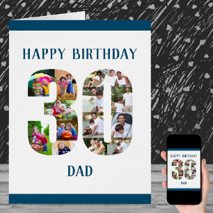 Joyeux 30e anniversaire Papa Numéro 30 Photo Colla