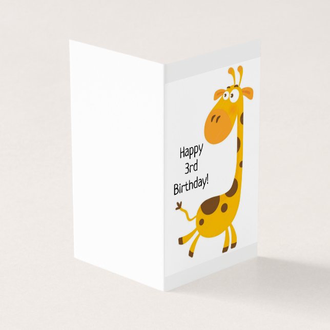 Joyeux 3e anniversaire - Carte pour enfants (Outside)