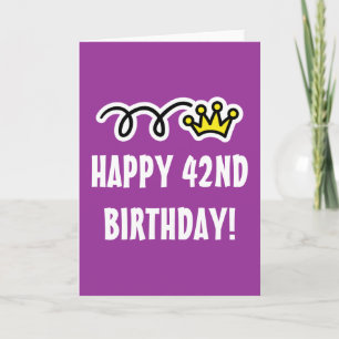 Joyeux 42e anniversaire - Carte de voeux