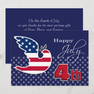 Joyeux 4 juillet. Carte de voeux personnalisée