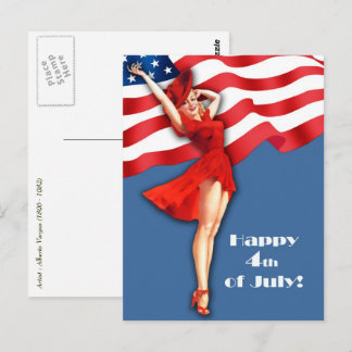 Joyeux 4 juillet. Cartes postales de conception à