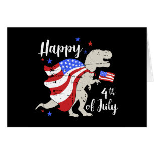 Joyeux 4 juillet fête de l'indépendance t-rex dino