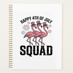 Joyeux 4 juillet Flamingo Squad Vector Design_1