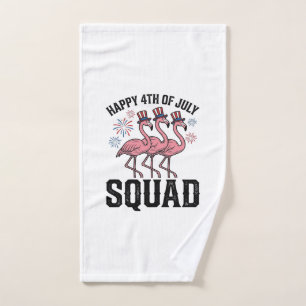 Joyeux 4 juillet Flamingo Squad Vector Design_1