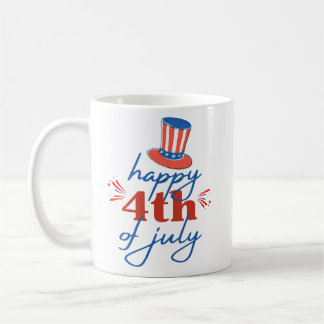 Joyeux 4 juillet Mug à café patriotique