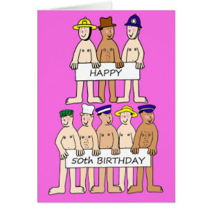 Joyeux 50e anniversaire Cartoon Hommes Humour