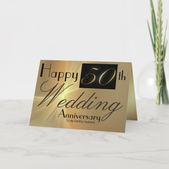 Joyeux 50e anniversaire de Mariage à ma carte de m (Devant)