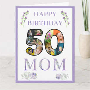 Joyeux 50e anniversaire Maman Photo Collage Modèle