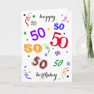 Joyeux 50e anniversaire - Wowza! Carte de vœux pli