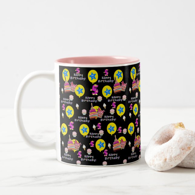 Joyeux 5 Anniversaire Mug Balloons #5 Anniversaire (Avec donut)