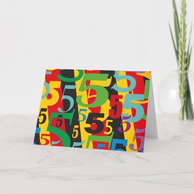 Joyeux 5e Anniversaire, 55e Anniversaire, Modèle # (Devant)
