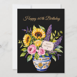 Joyeux 60e Anniversaire. Carte de vœux