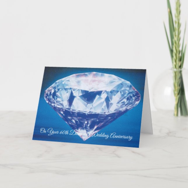 Joyeux 60e anniversaire de Mariage Carte Diamond (Devant)
