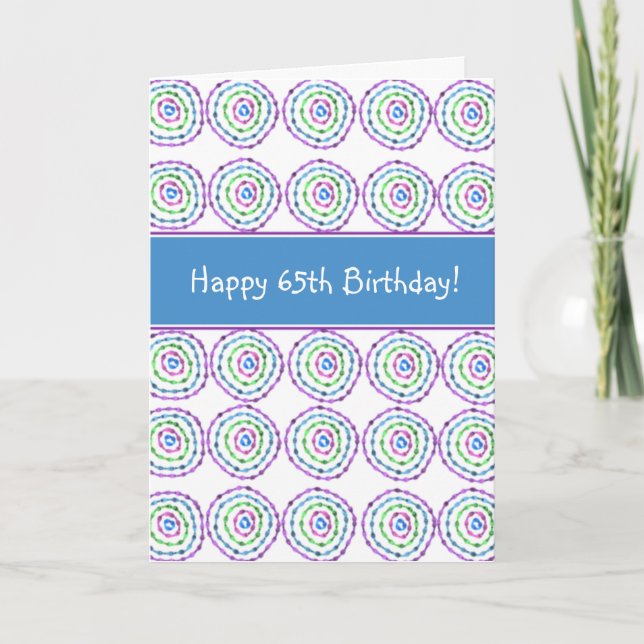 Joyeux 65ème anniversaire ! Carte (Devant)