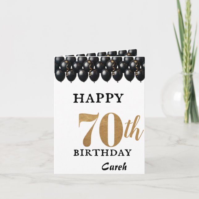joyeux 70e anniversaire carte de voeux (Devant)