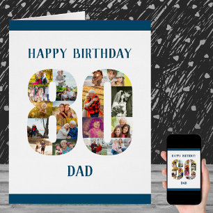 Joyeux 80e anniversaire Papa Numéro 80 Photo Colla