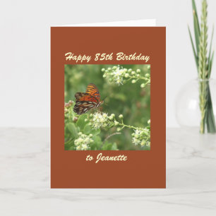 Joyeux 85e anniversaire Carte de voeux Papillon pe
