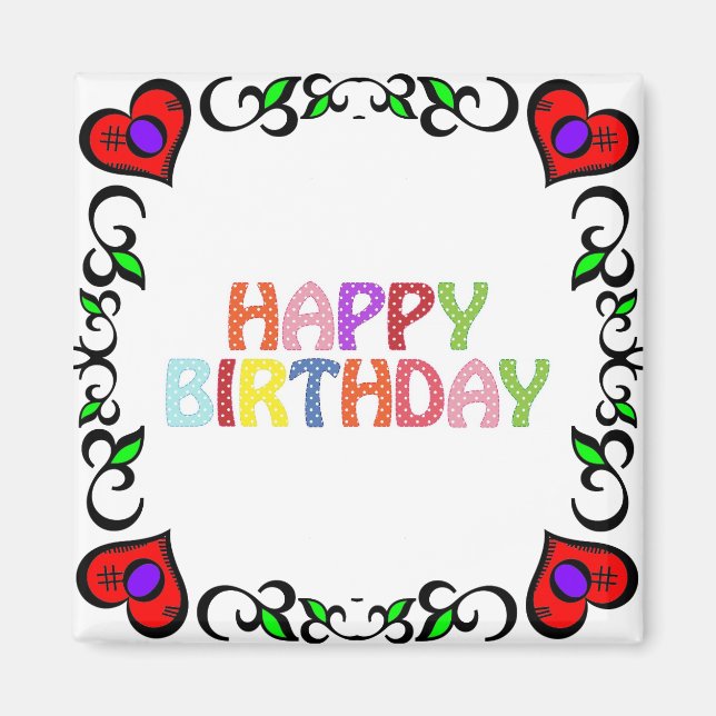 Joyeux Aimant Anniversaire (Devant)