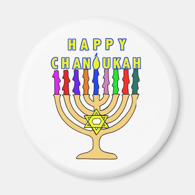 Joyeux Aimant Chanukah Lights (Devant)
