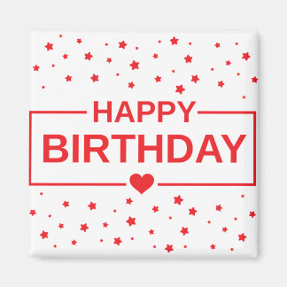 Joyeux aimant de coeurs d'anniversaire