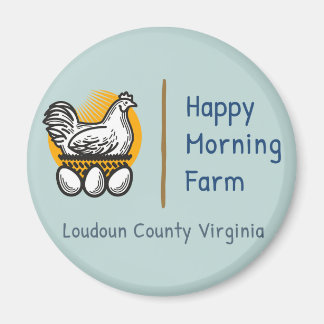 Joyeux aimants frigorifiques de ferme du matin