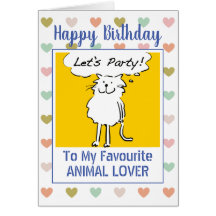 Joyeux Amoureux des animaux d'anniversaire