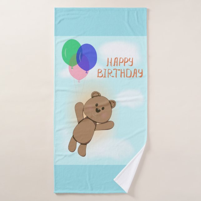 Joyeux anniversaire (Serviette de bain)