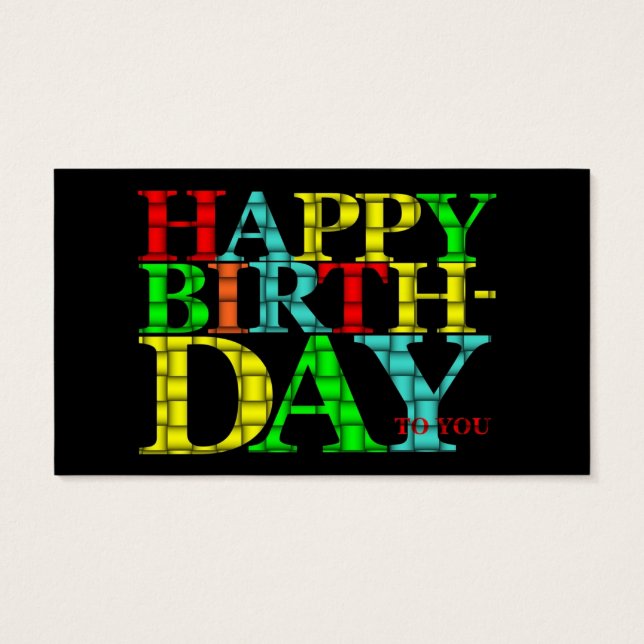 Joyeux anniversaire (Dos)