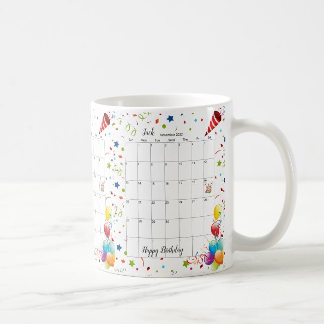 Joyeux anniversaire 2022 Novembre Mug (Droite)