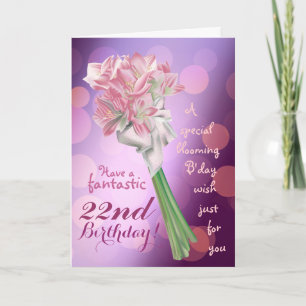 Joyeux anniversaire ! - 22ème carte de voeux rose