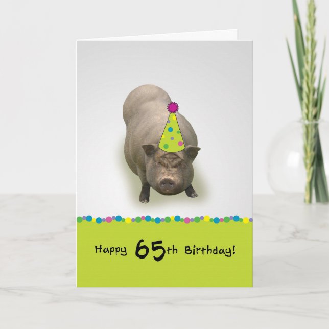 Joyeux Anniversaire 65, Carte de voeux pour la fêt (Devant)