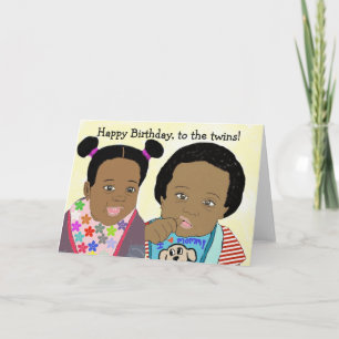 Joyeux anniversaire, à la carte jumelle