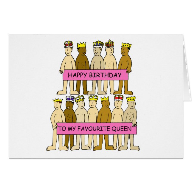 Joyeux anniversaire à la reine préférée Gay Humor (Devant horizontal)