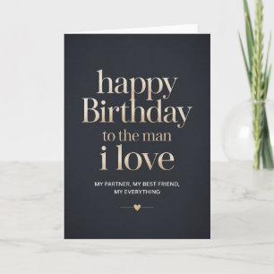 joyeux anniversaire à l'homme que j'aime carte