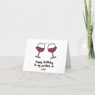 Joyeux anniversaire à mon partenaire dans la carte