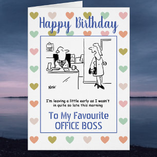 Joyeux anniversaire à mon patron de bureau