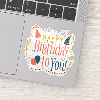 Joyeux anniversaire à ton autocollant