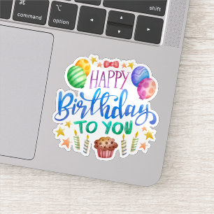 Joyeux anniversaire à ton autocollant