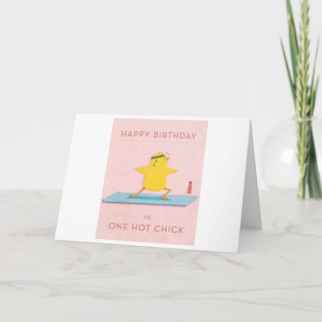 Joyeux Anniversaire À Une Carte Chick Hot (Devant)