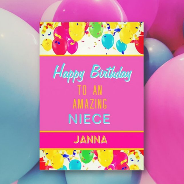 Joyeux anniversaire à une carte de nièce extraordi (Créateur téléchargé)