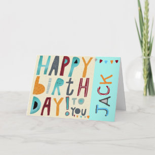 Joyeux anniversaire à vous Carte - Fille ou garçon