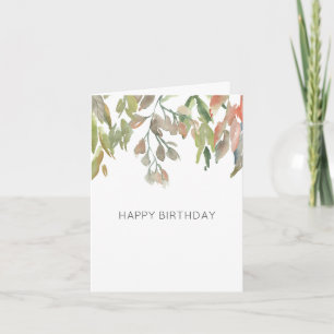 Joyeux anniversaire à vous coloré aquarelle Floral