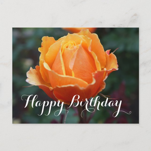 Joyeux Anniversaire About Face Rose #1 Carte Posta (Devant)