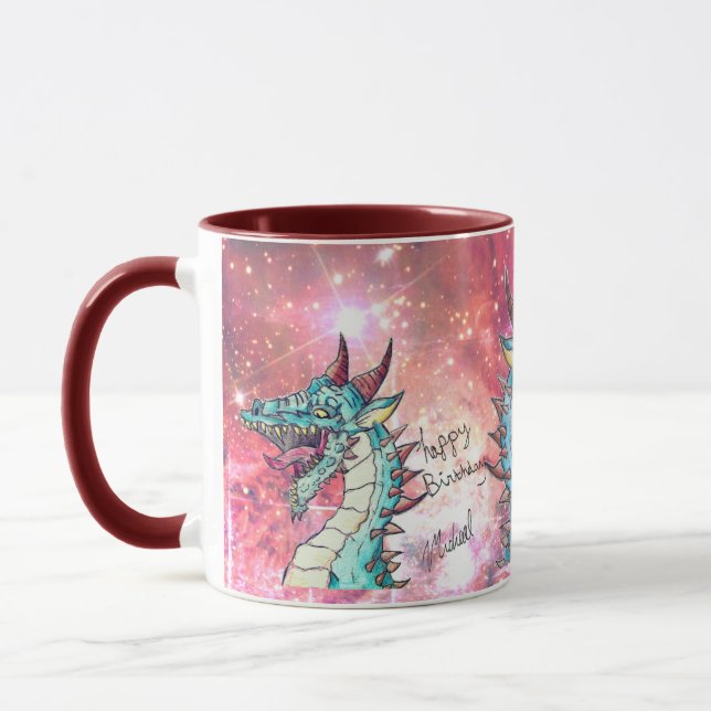 Joyeux Anniversaire Aimez-vous maman Dragon Mug (Gauche)