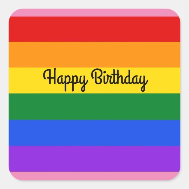 Joyeux Anniversaire Arc-en-ciel #1 Stickers (Devant)