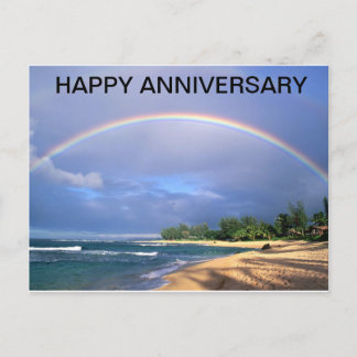 Joyeux Anniversaire Arc en ciel sur une carte post