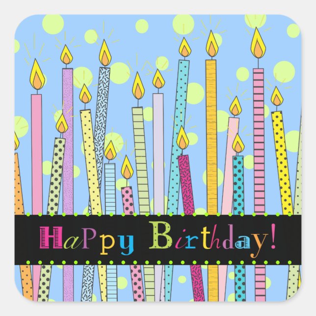 Joyeux anniversaire avec Candles Galore! Sticker c (Devant)